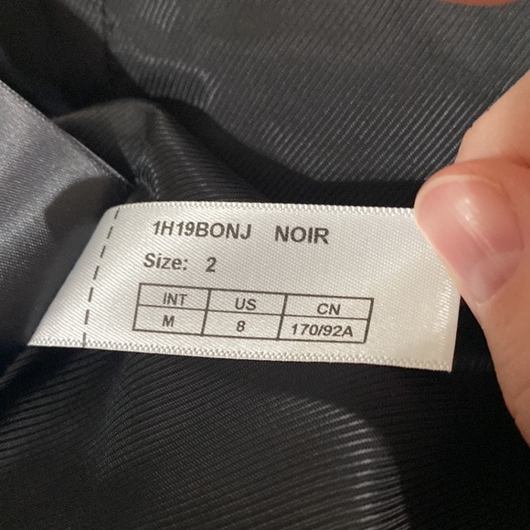 BA&SH Bonjovi double breasted blazer with sequin trim in noir black size 8 - Picture 14 of 14